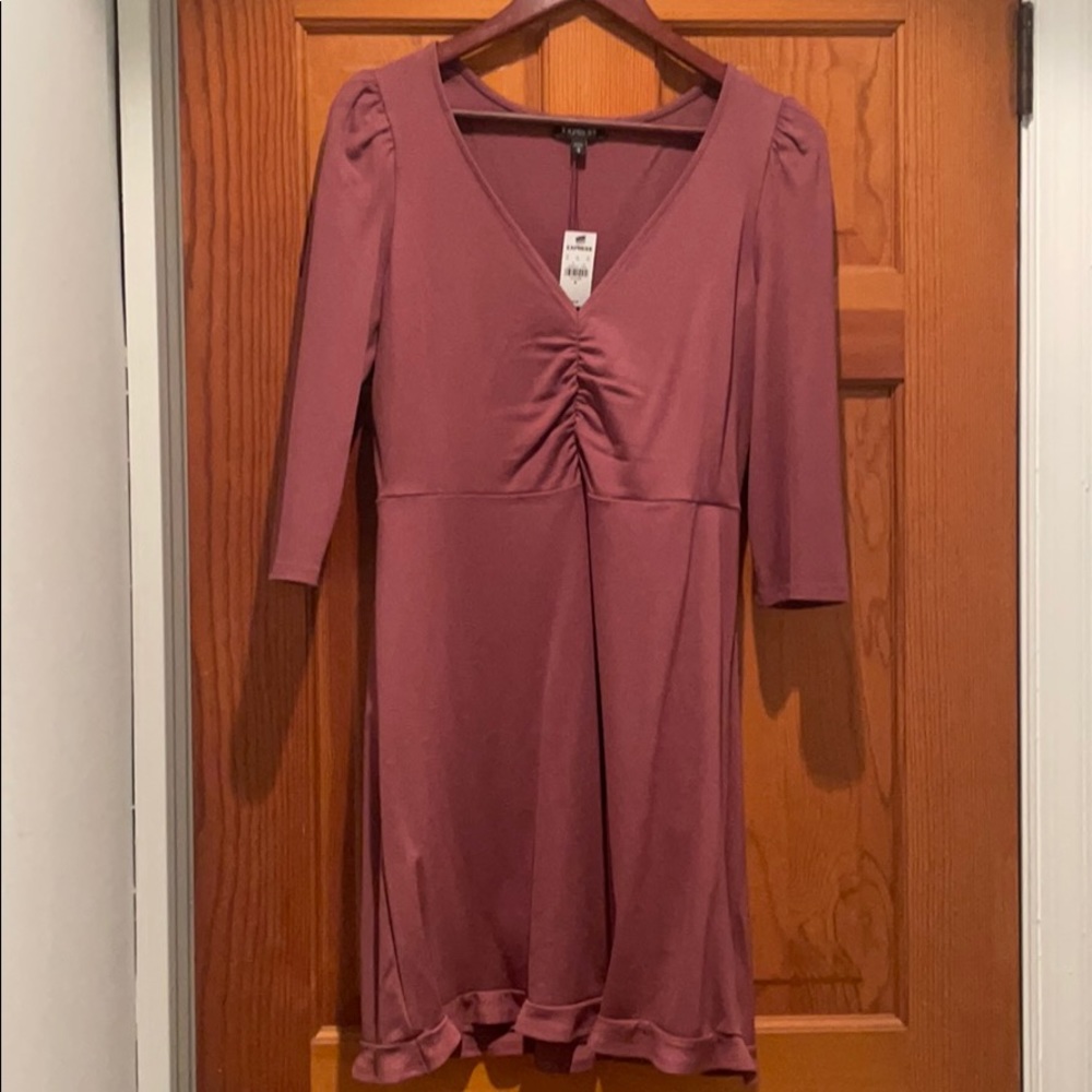 Express Mauve Skater Dress